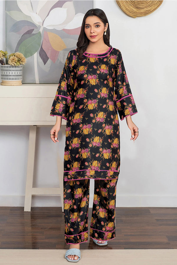 2 Piece Dhanak Suit-Printed (Pret)