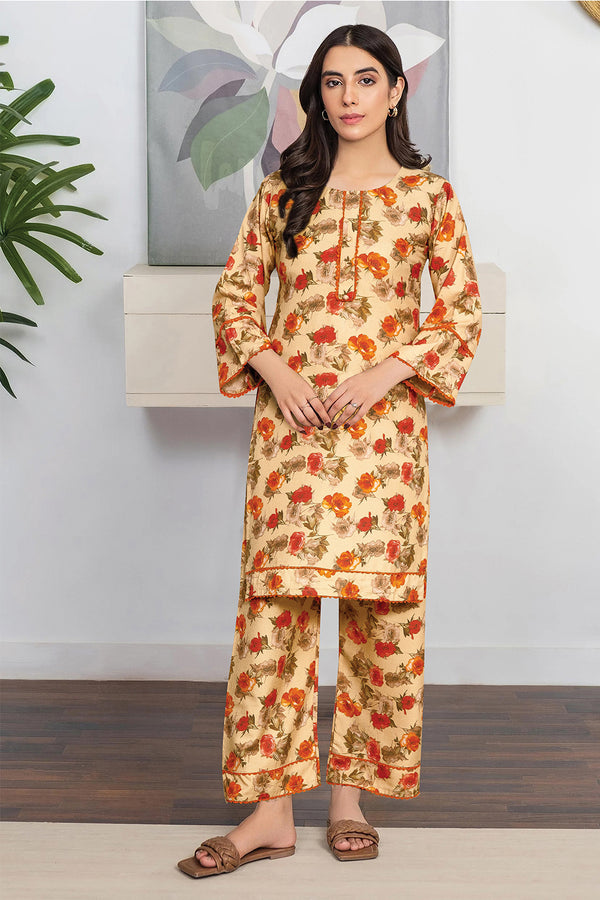 2 Piece Dhanak Suit-Printed (Pret)