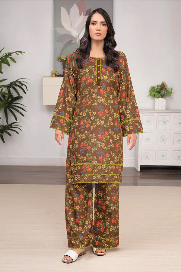 2 Piece Dhanak Suit-Printed (Pret)