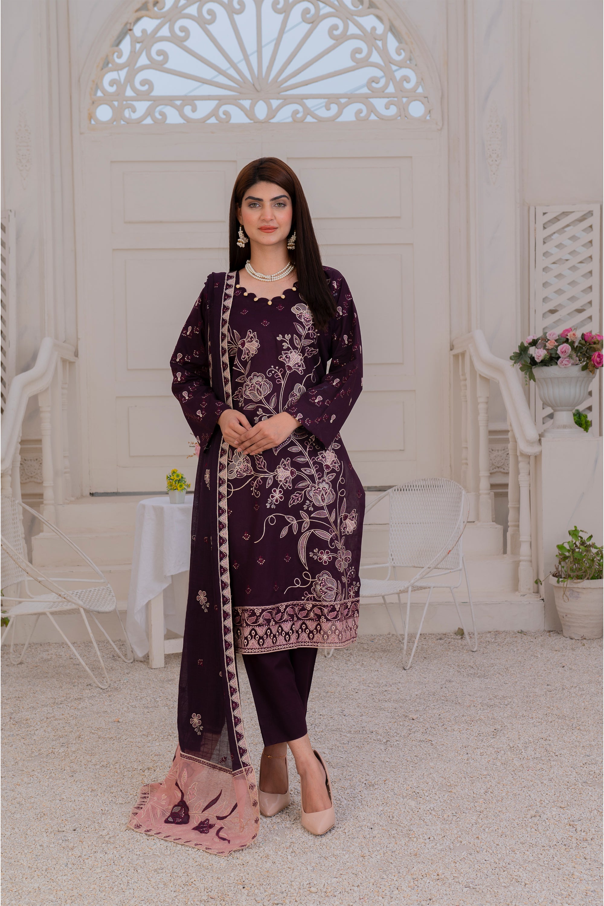 3 Piece Lawn Suit-Embroidered (Unstitched)