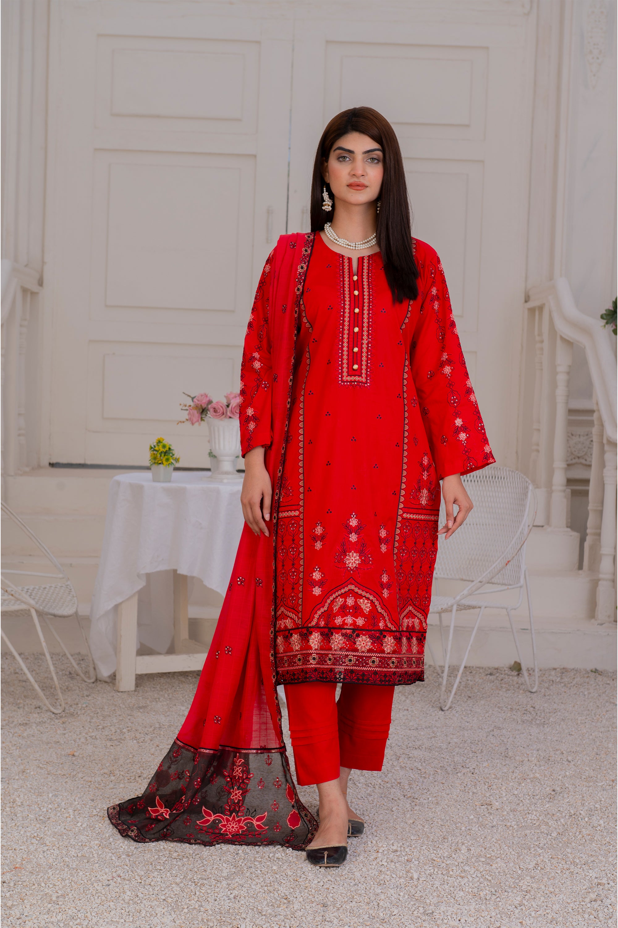 3 Piece Lawn Suit-Embroidered (Unstitched)