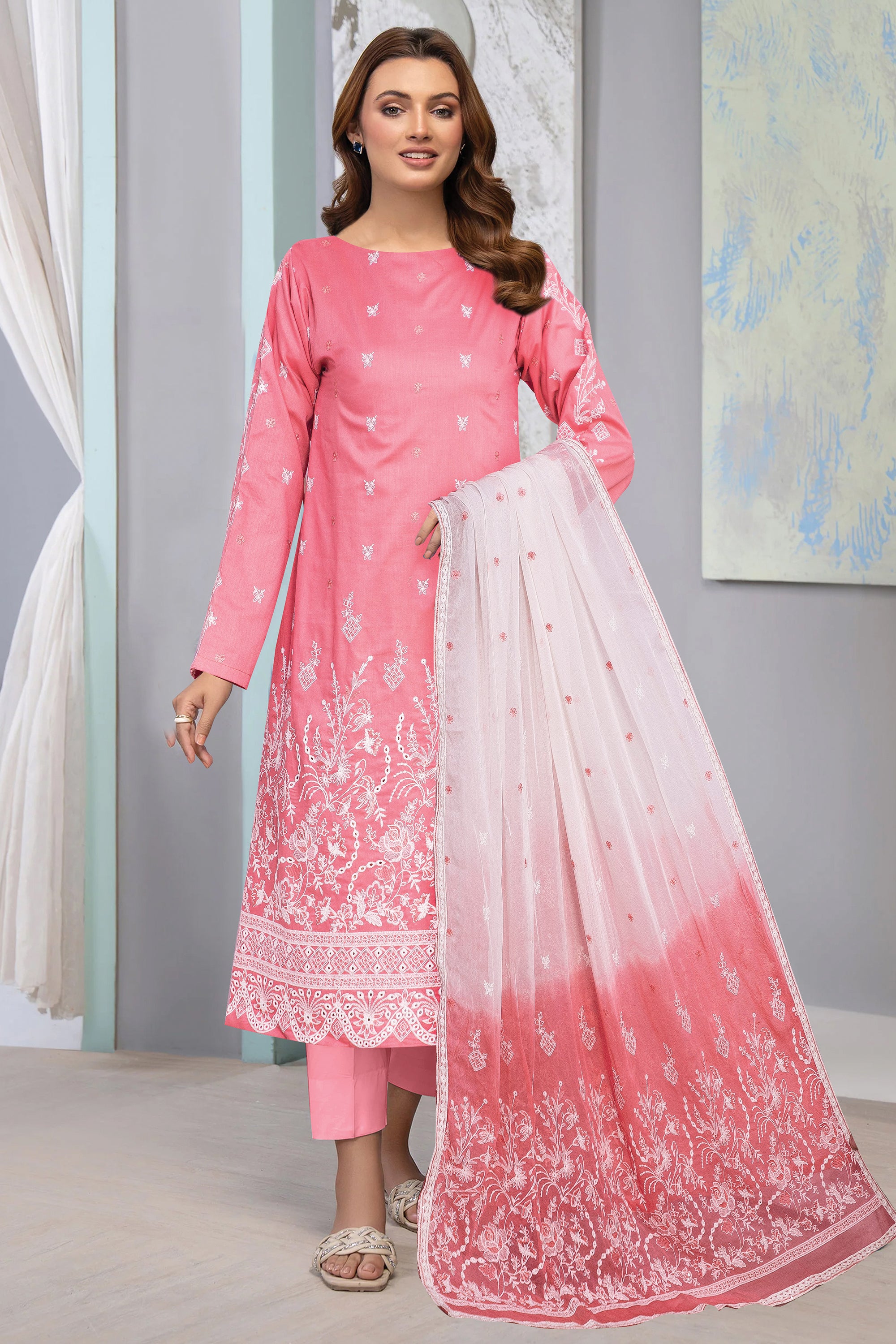 3 Piece Lawn Suit-Embroidered (Unstitched)