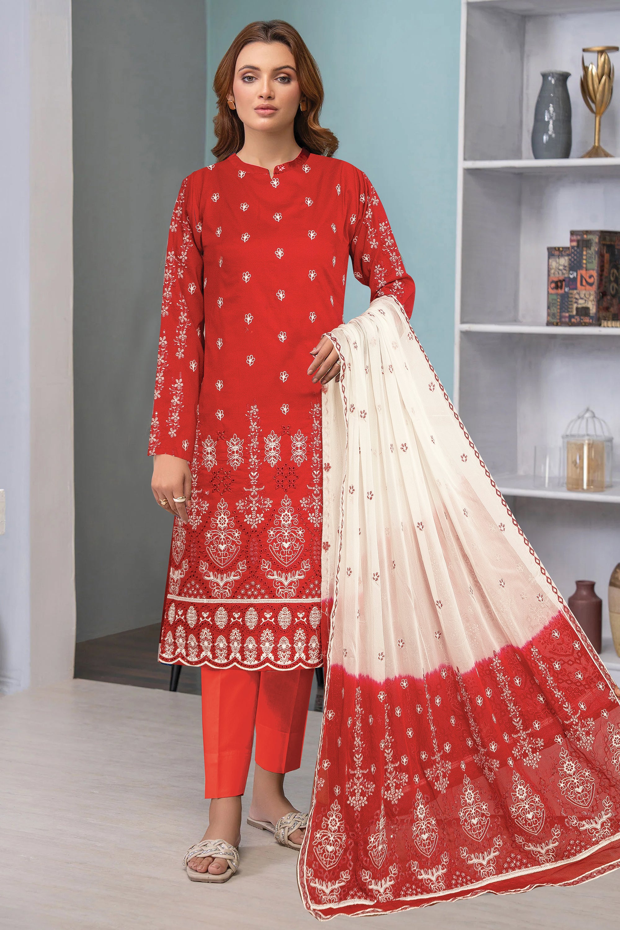 3 Piece Lawn Suit-Embroidered (Unstitched)