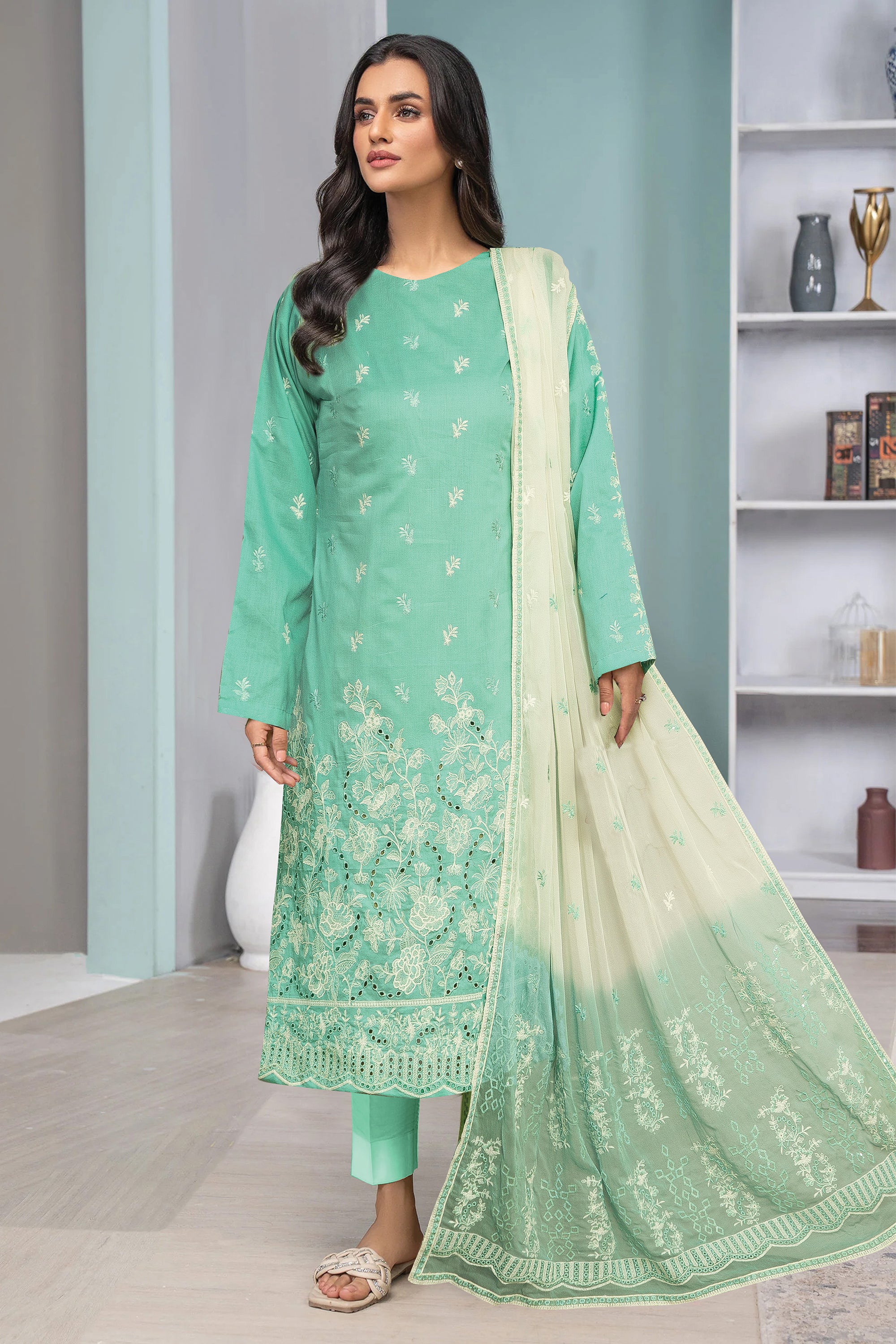 3 Piece Lawn Suit-Embroidered (Unstitched)