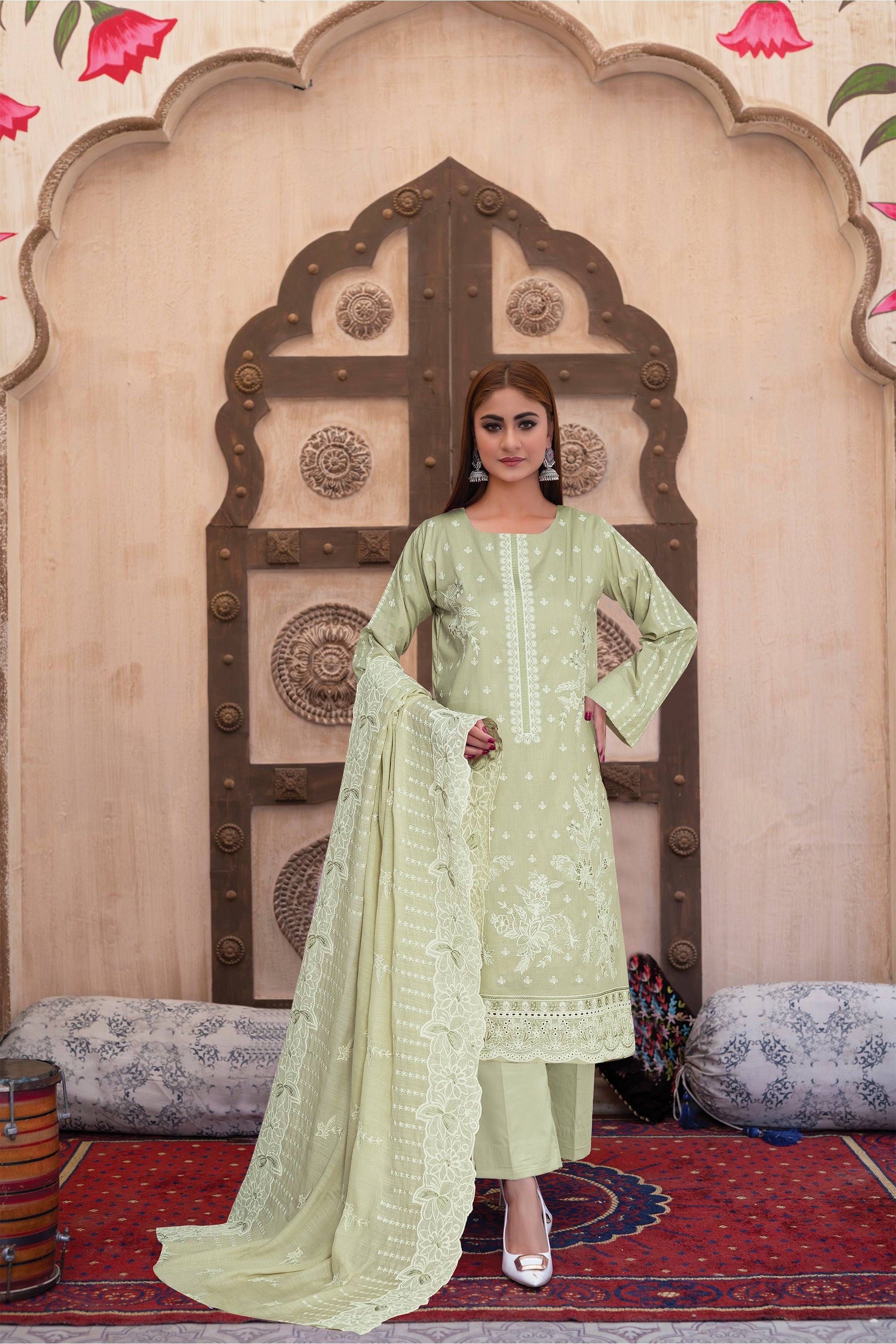 3 Piece Lawn Suit-Embroidered (Unstitched)