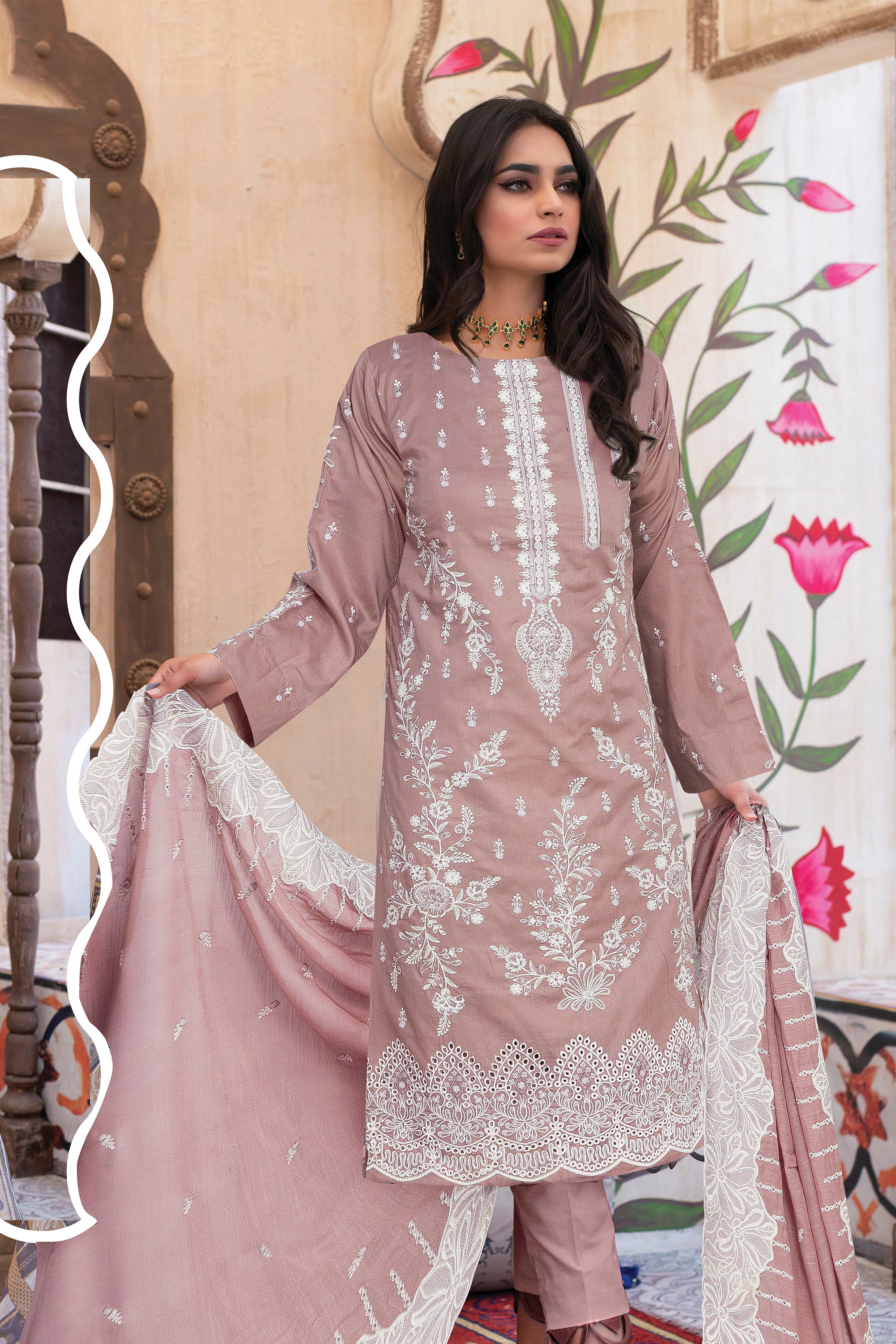 3 Piece Lawn Suit-Embroidered (Unstitched)