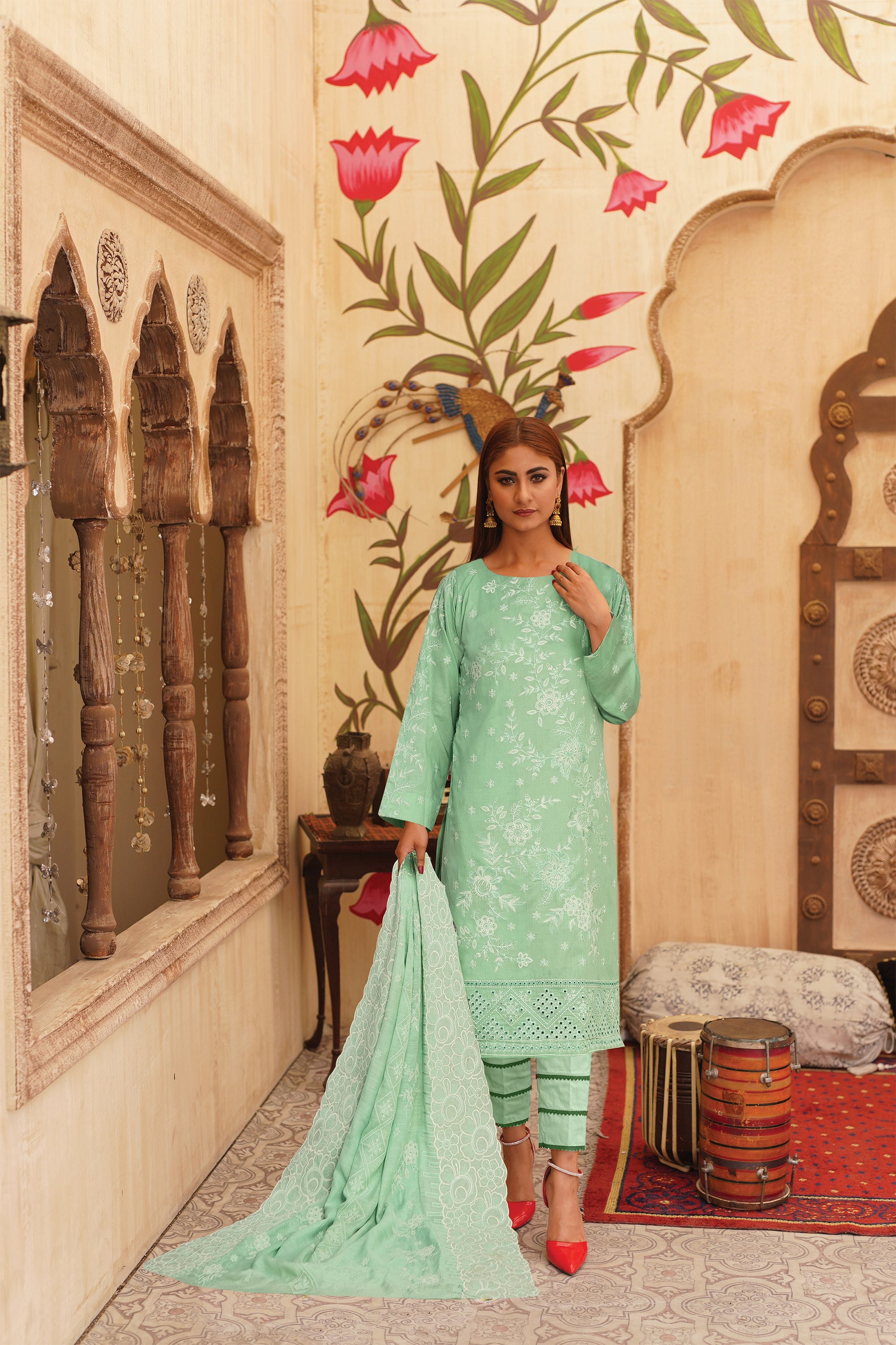 3 Piece Lawn Suit-Embroidered (Unstitched)