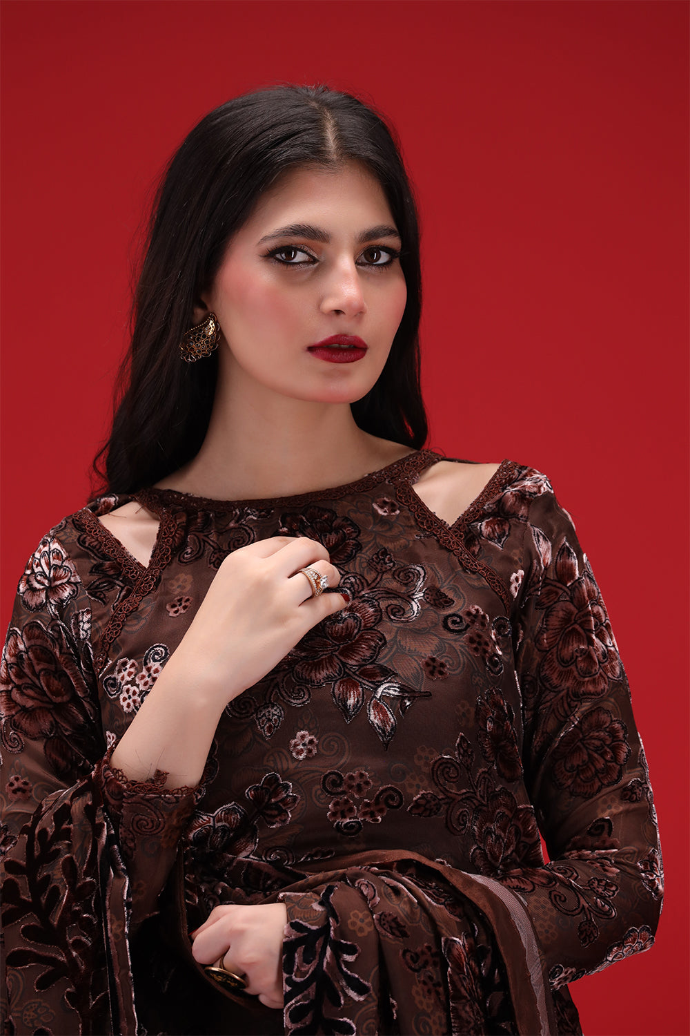 Brown Printed Palachi