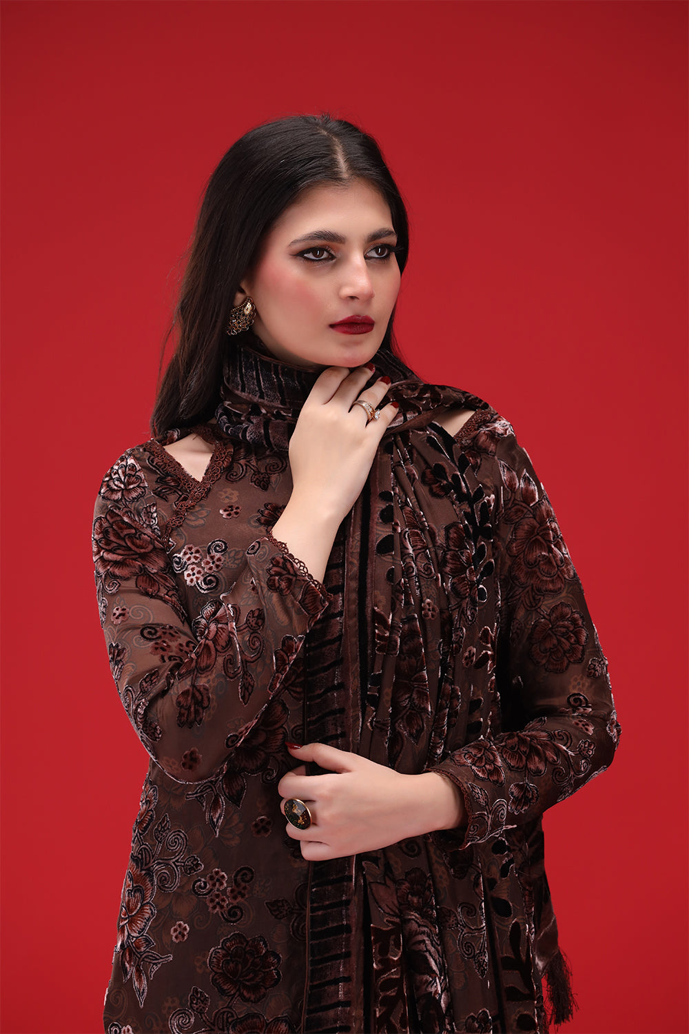 Brown Printed Palachi