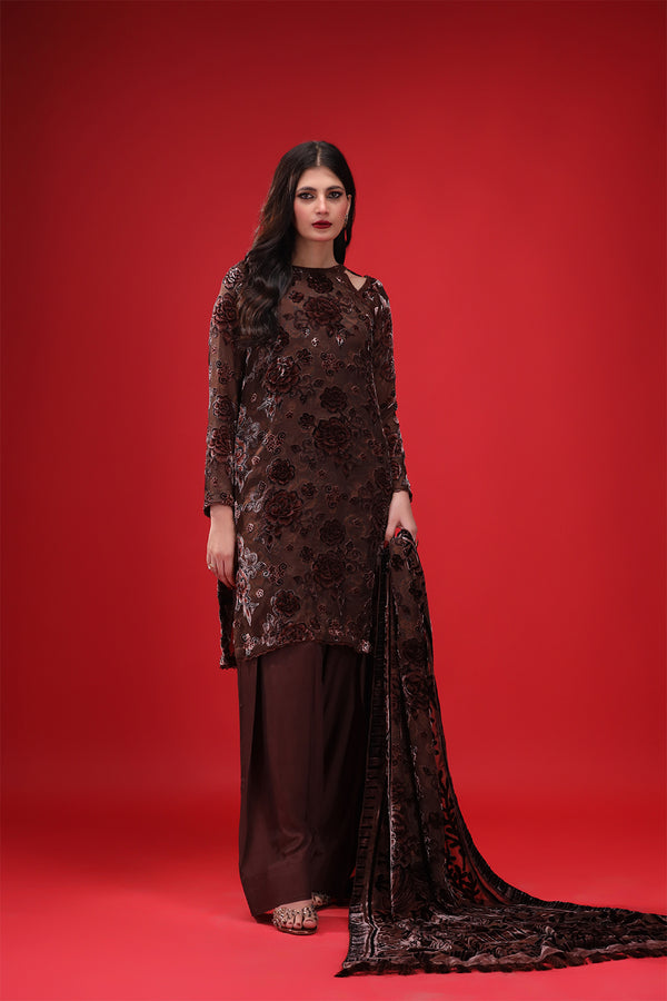 3 Piece Palachi Suit-Printed (Unstitched)