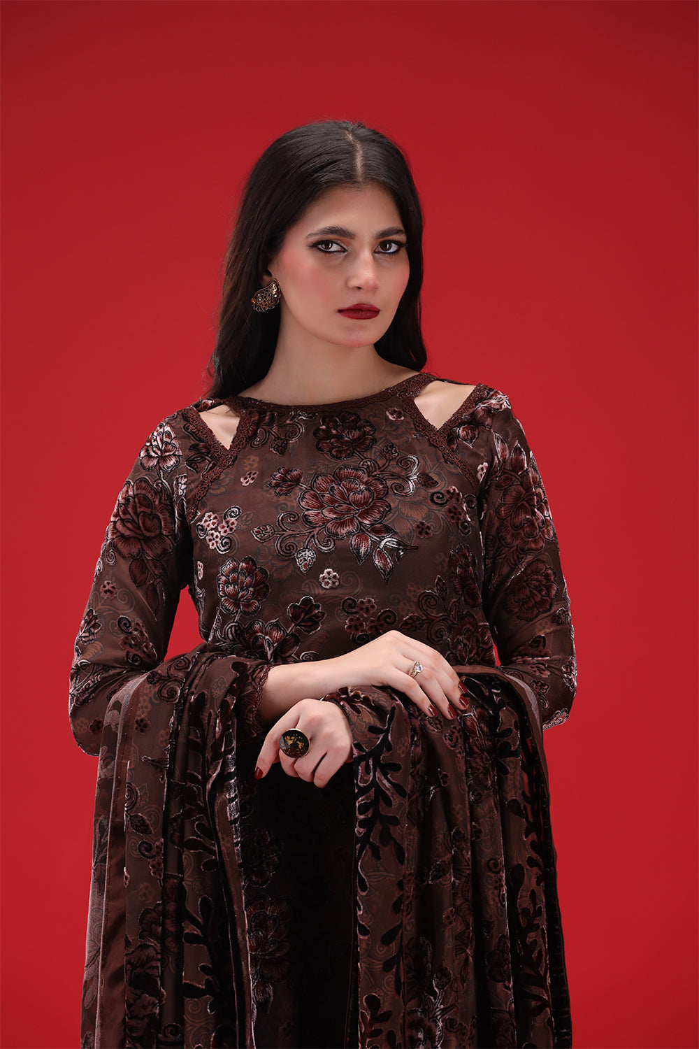Brown Printed Palachi