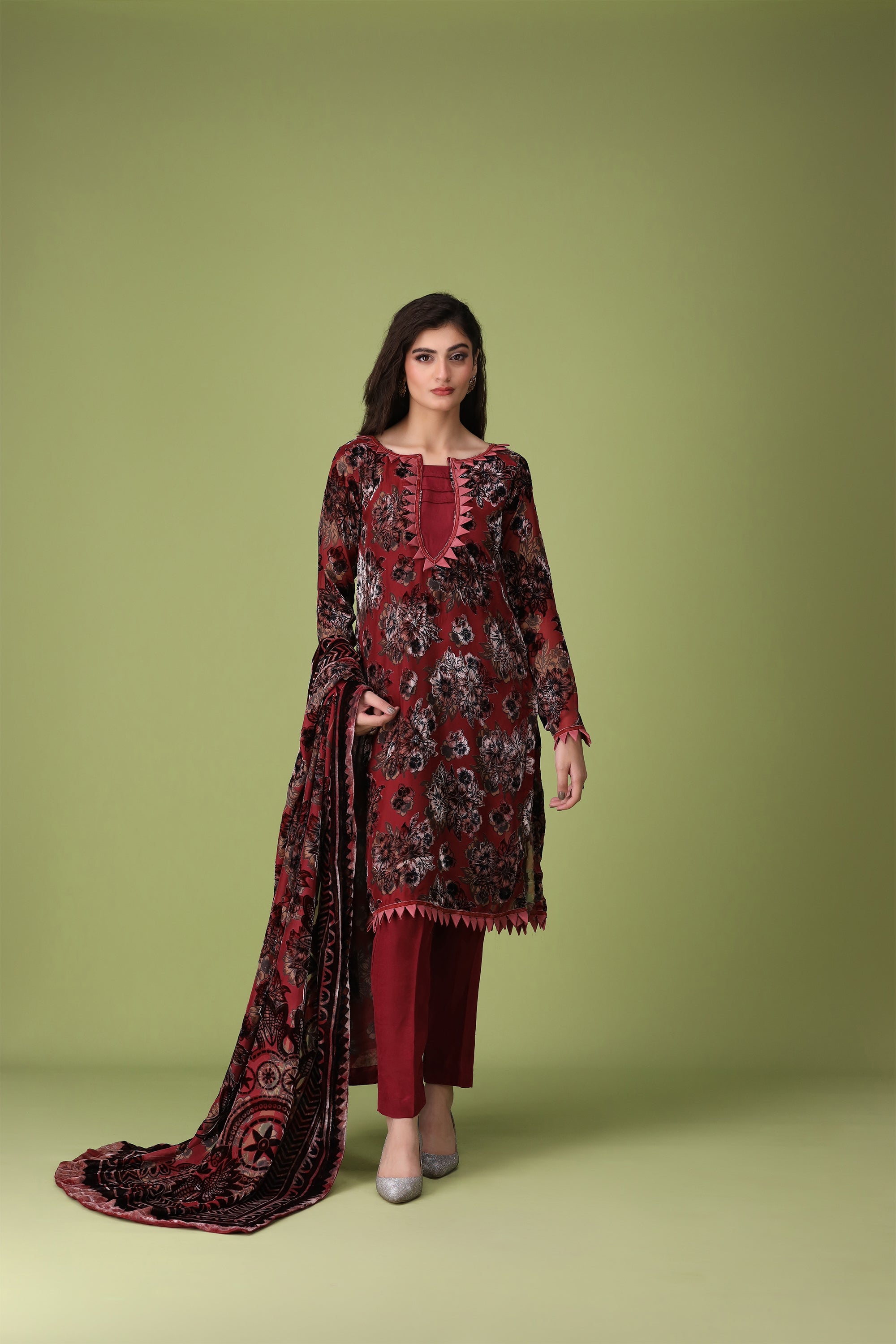 3 Piece Palachi Suit-Printed (Unstitched)