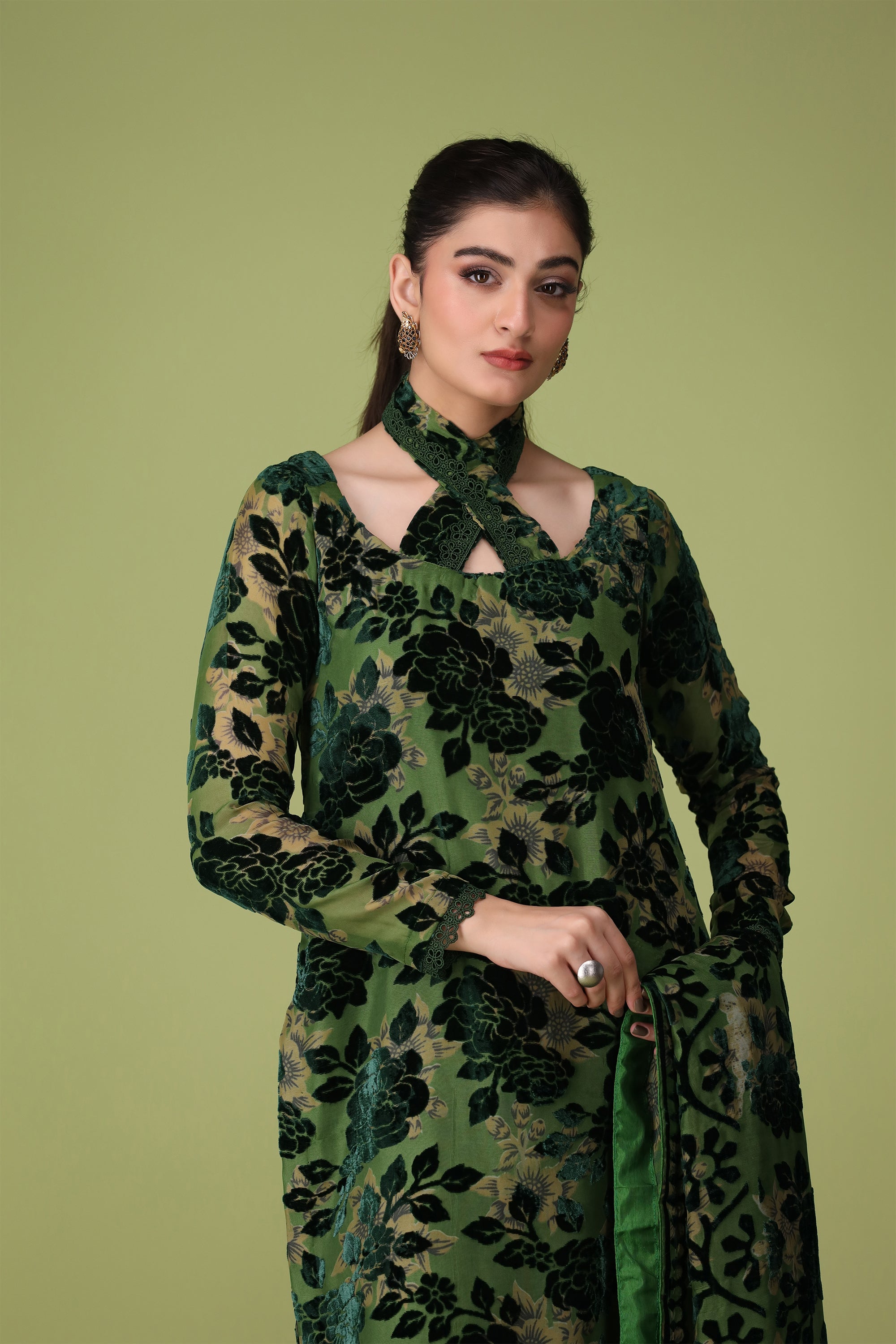 3 Piece Palachi Suit-Printed (Unstitched)