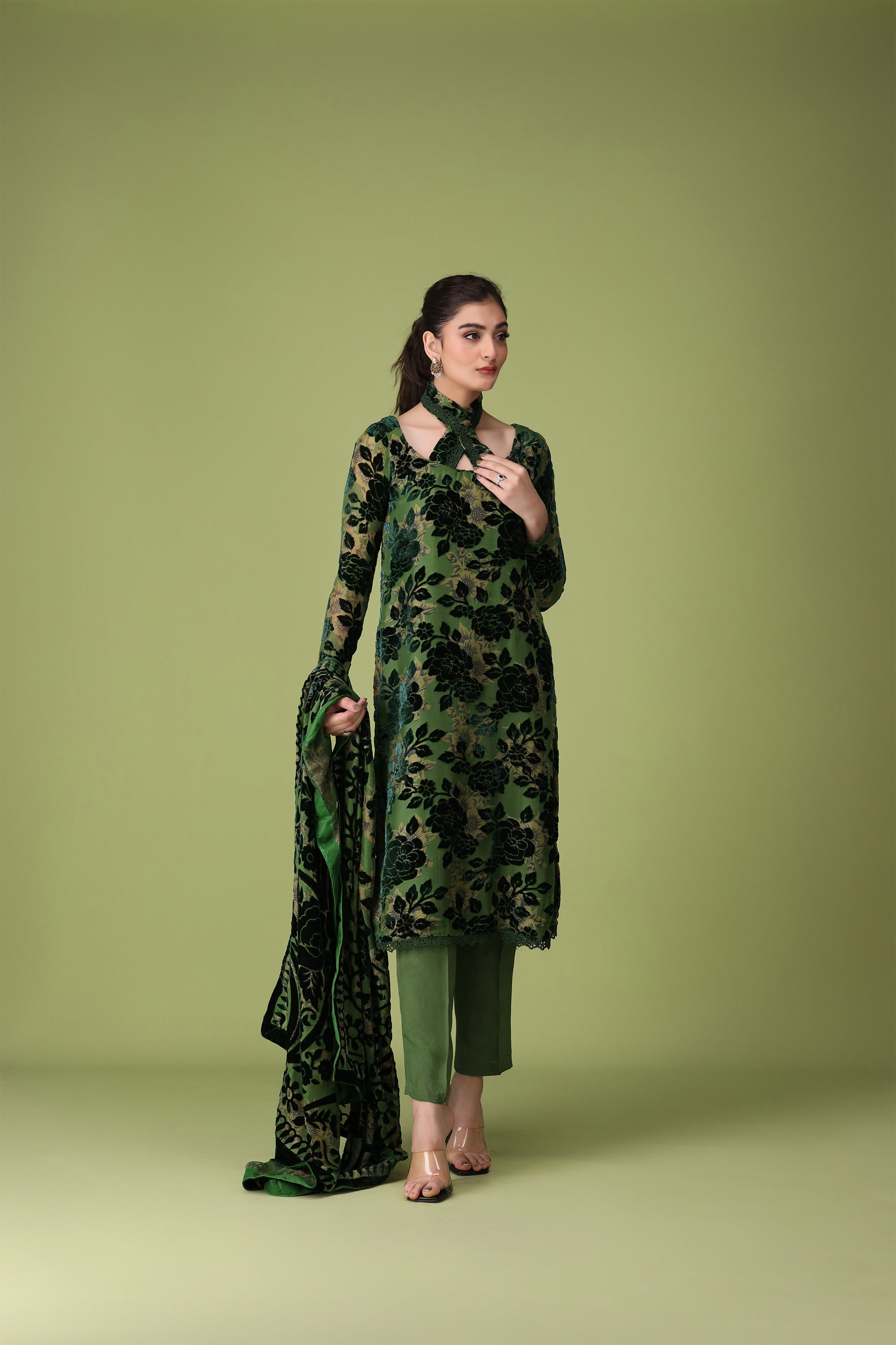 3 Piece Palachi Suit-Printed (Unstitched)