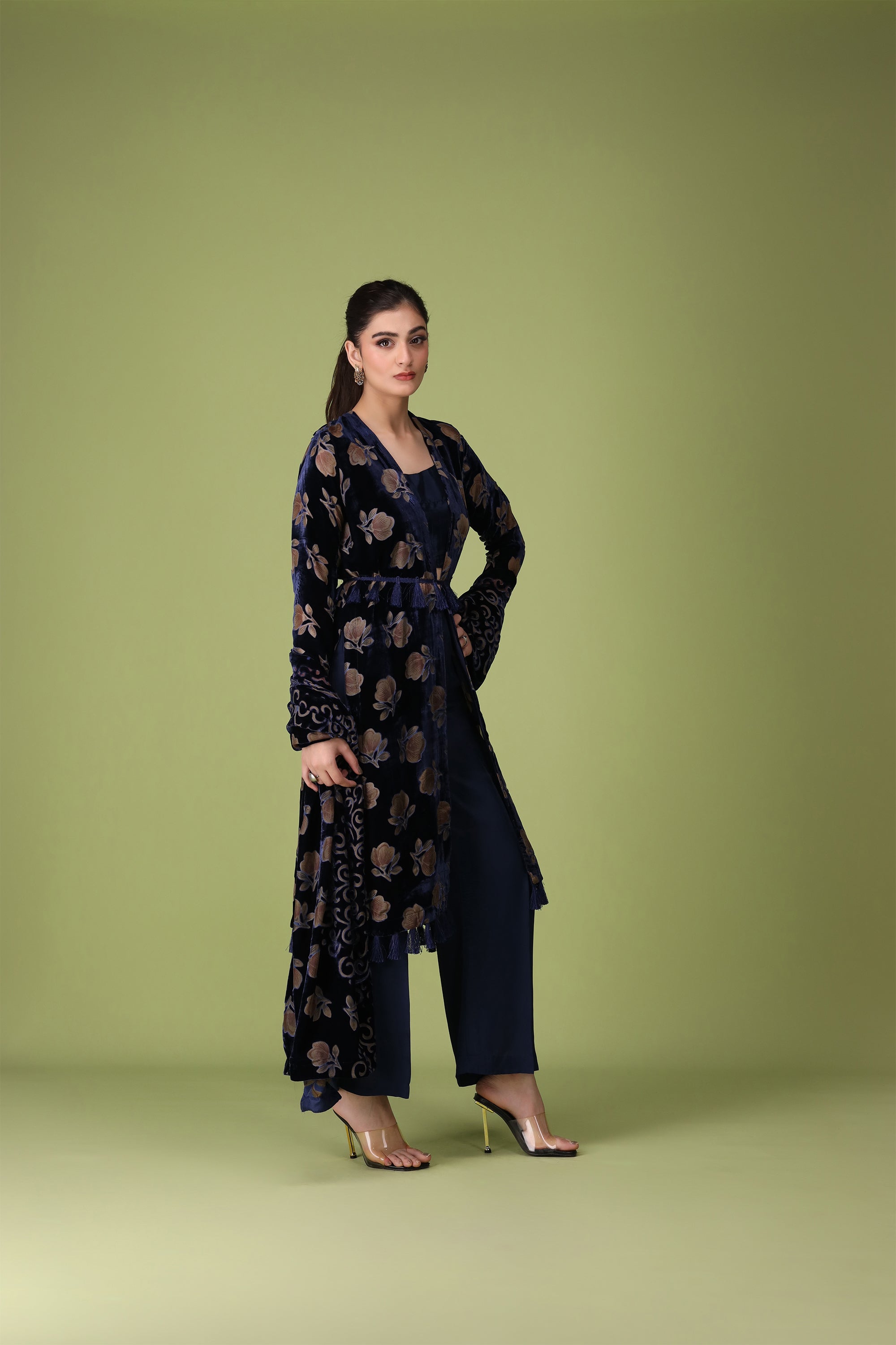 3 Piece Palachi Suit-Printed (Unstitched)