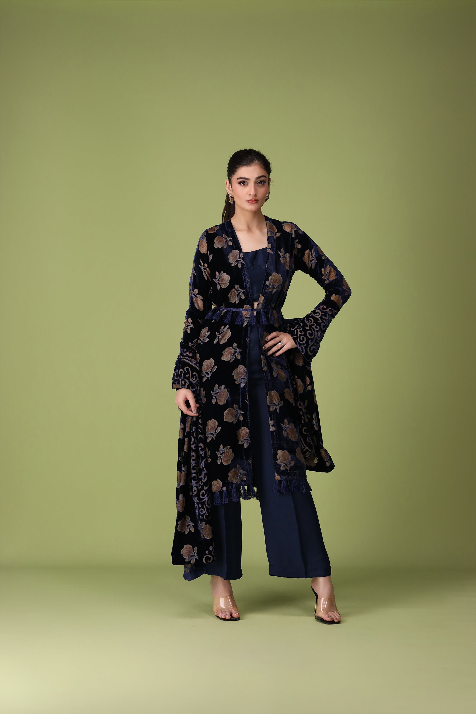 3 Piece Palachi Suit-Printed (Unstitched)