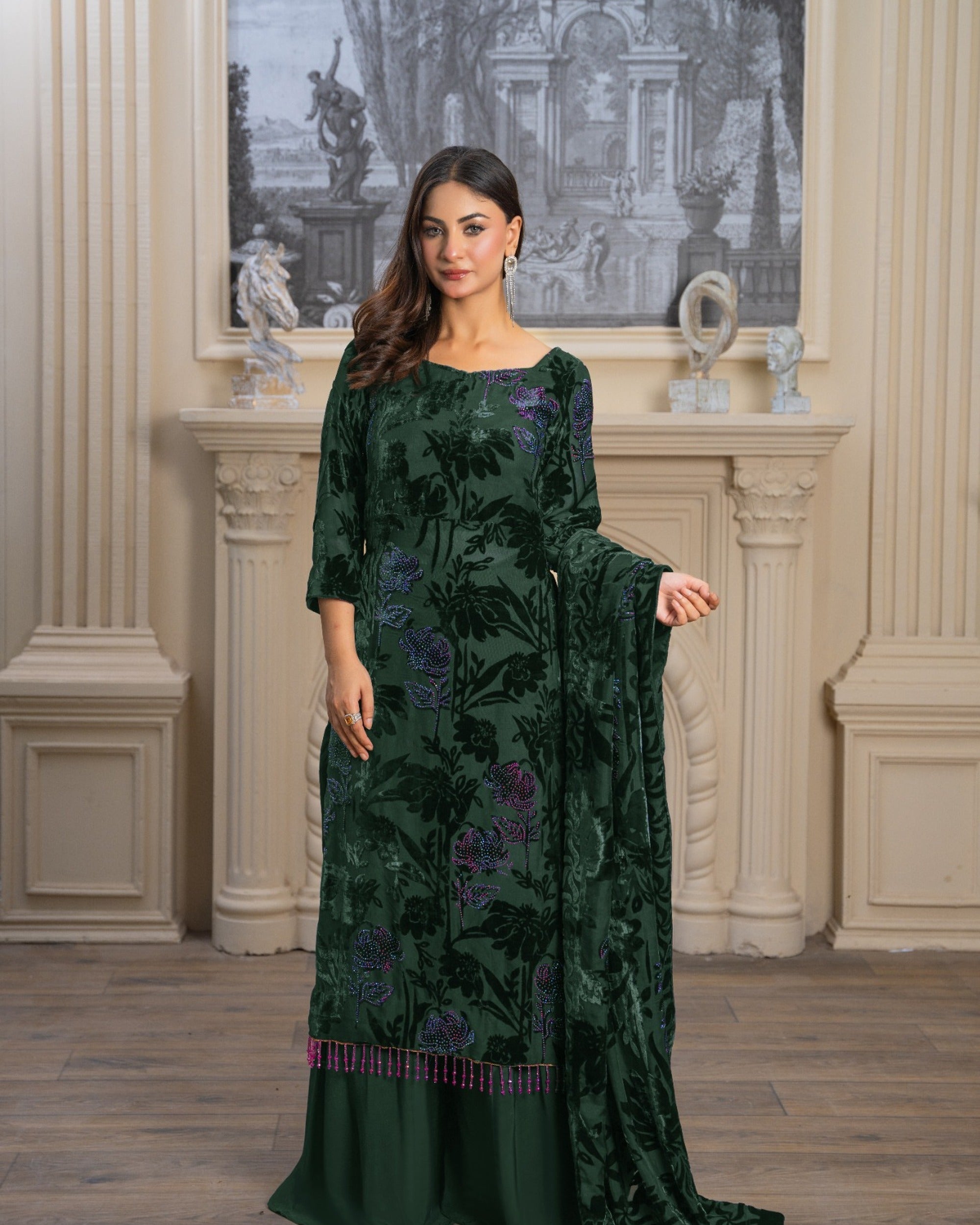 Bottle Green Stoned Palachi